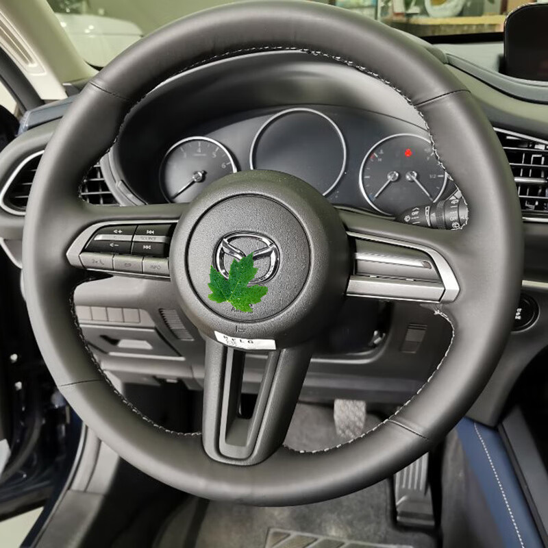 工马特斯拉3宝马奔驰奥迪路虎本田alcantara翻毛手缝真皮方向盘套成都