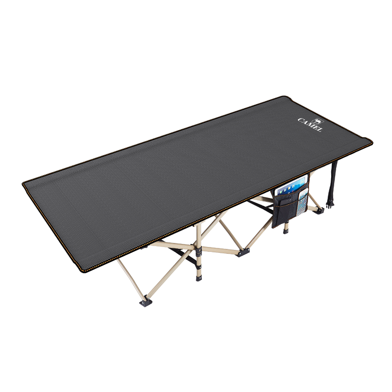 骆驼折叠床单人办公室午休床躺椅行军床 办公室折叠午睡神器床医院陪护床简易床加固 无3D枕头-67宽-灰色小号平头 (特价)