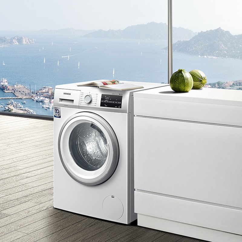 西门子(SIEMENS) 9公斤滚筒洗衣机 热风除菌 羽绒服洗 智能烘干 变频洗烘一体机 XQG90-WN42A1X01W