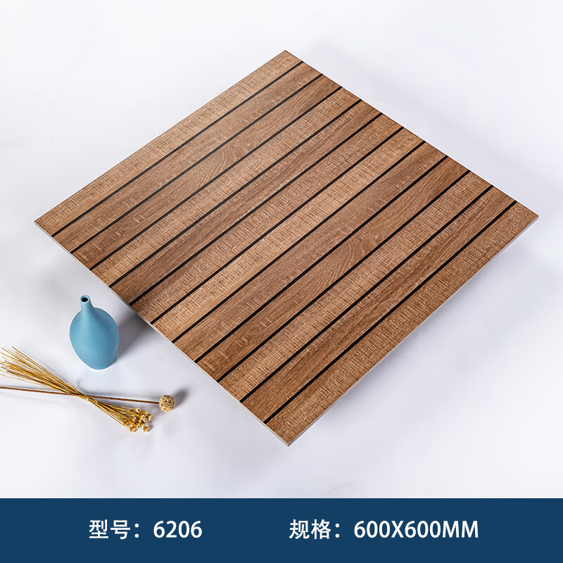 夜语时木纹瓷砖600x600室外阳台露台花园防滑防冻庭院地砖仿实木地板