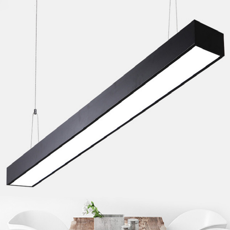 简纤 led办公室长条吊灯 长方形工装公司店铺商用方通条形灯具10公分