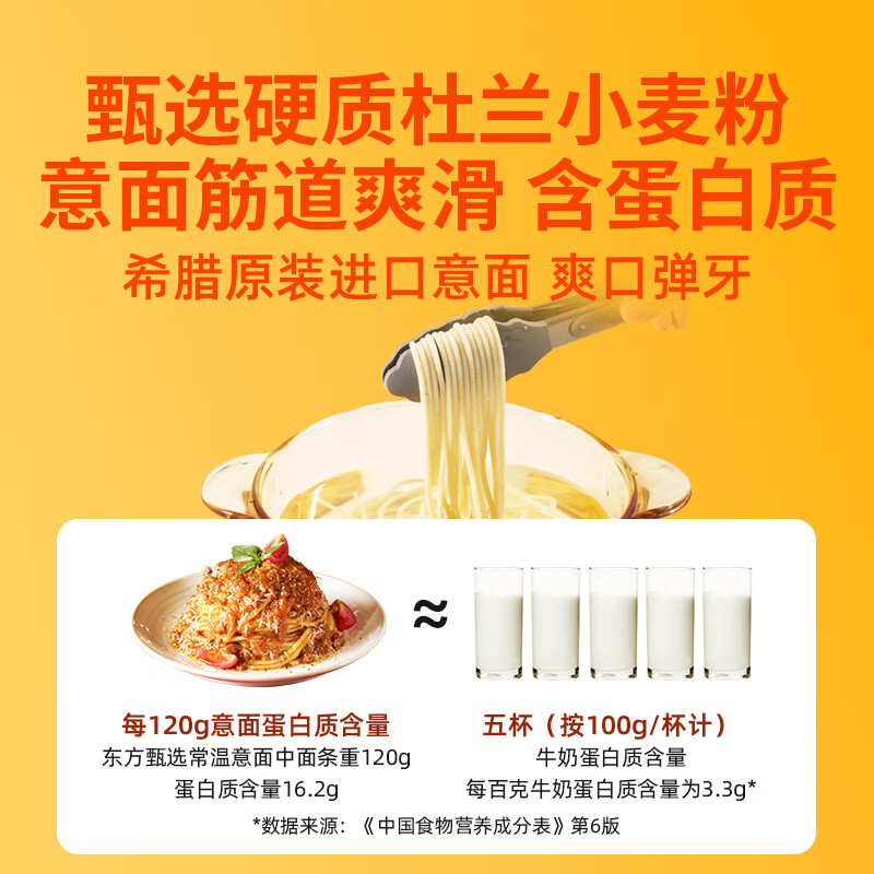 东方甄选意大利面经典番茄肉酱意面组合速食早餐夜宵面条拌面美食5盒/5袋 番茄肉酱3黑椒牛肉2共300.2g*5盒