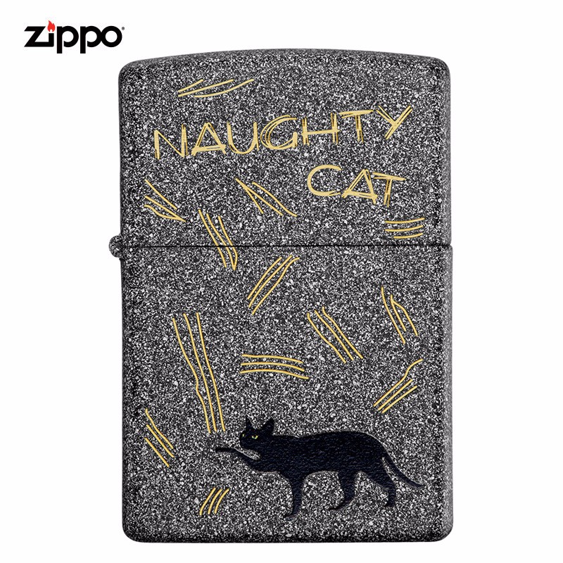 ZIPPO打火机防风煤油之宝 捣蛋猫官方正版 高颜值生日礼物送男友礼 调皮黑猫 单机