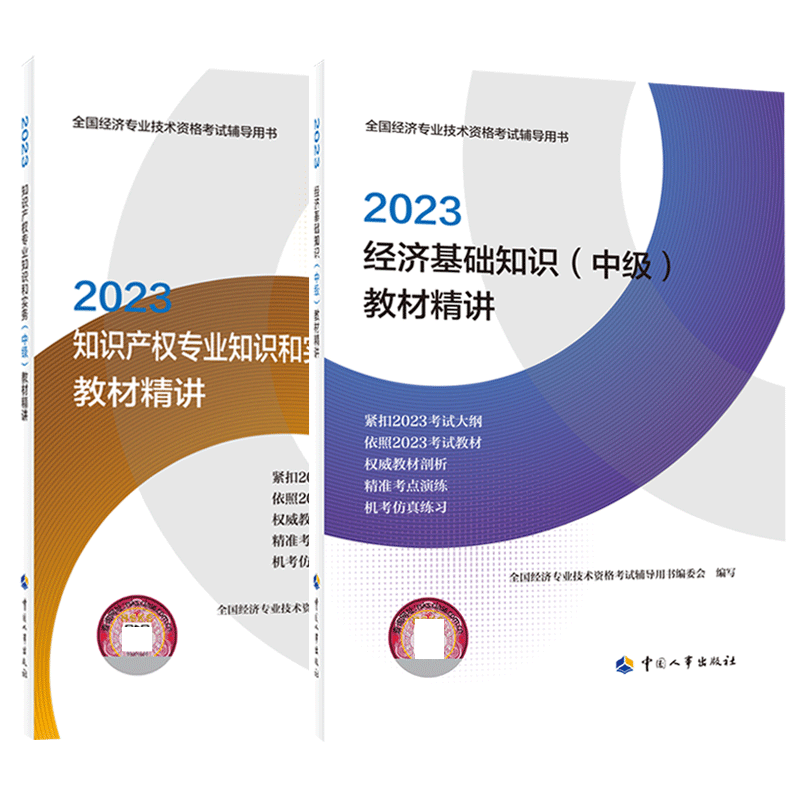 2023中级经济师教材精讲基础+知产（2本）