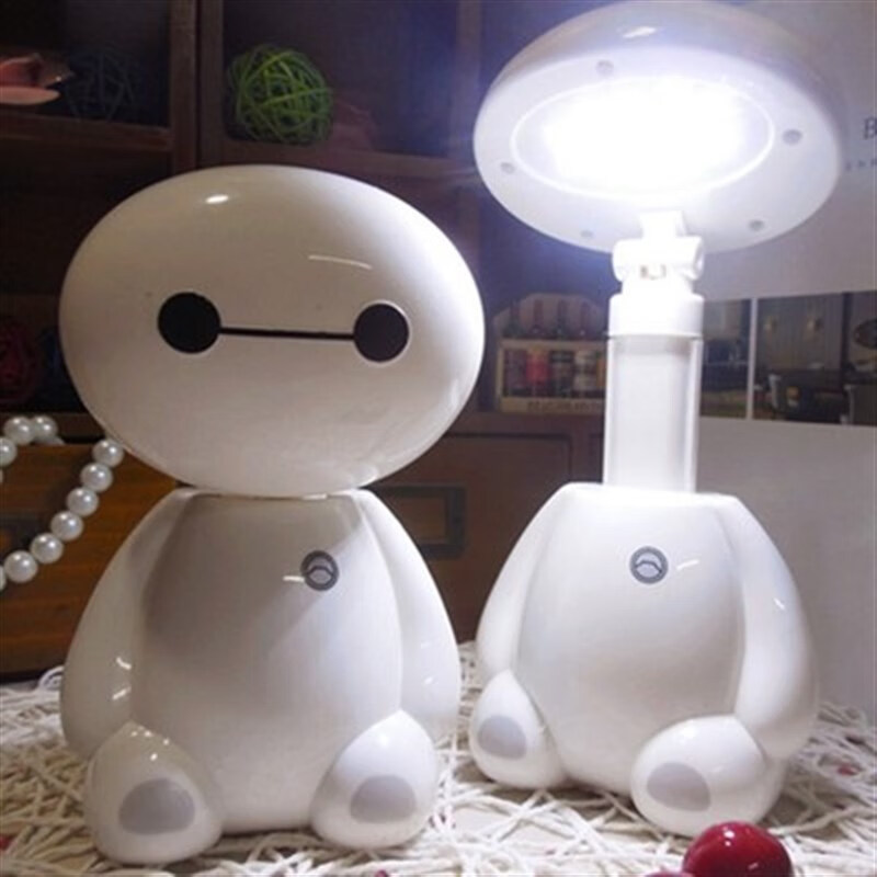 扑哩扑剌大白充电台灯超能陆战队led可伸缩折叠学习小夜灯 大白台灯