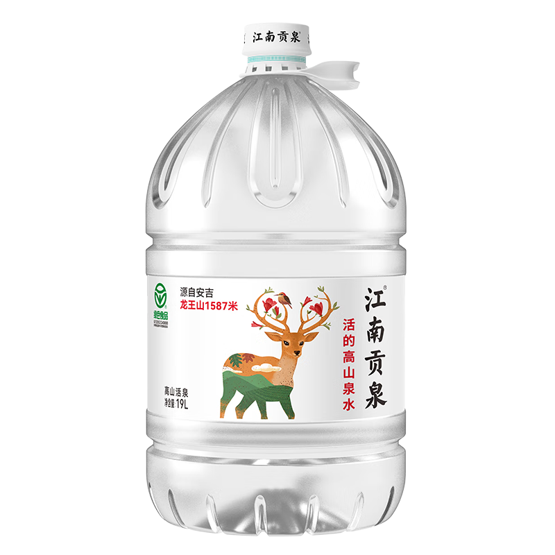 洞庭山江南貢泉天然山泉水19L 桶裝水大瓶礦物質(zhì)水家庭辦公囤水 19L*3桶【天然山泉水】