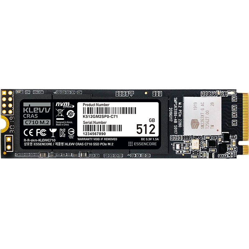 科赋（KLEVV）512GB SSD固态硬盘 M.2接口 NVMe PCIe Gen3x4 C710系列    349元