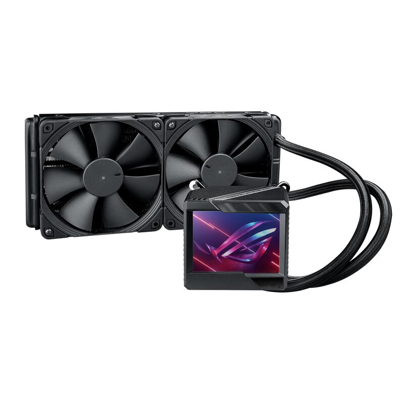 华硕（ASUS）ROG龙神二代240一体式水冷散热器 支持12代CPU/Asetek七代冷头/3.5英寸LCD屏/RGB神光同步