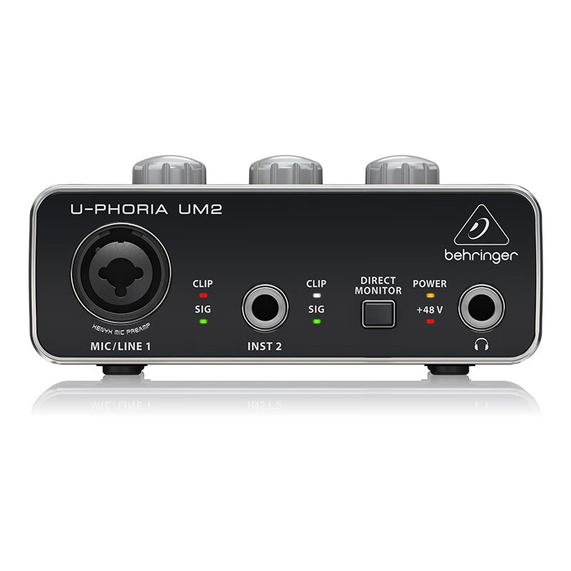 百灵达（Behringer） UM2 USB外置声卡专业录音配音手机电脑通用直播吉他弹唱k歌喜马拉雅 官方标配 赠礼使用感如何?