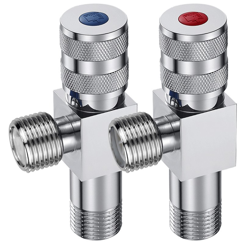 潜水艇热水器角阀冷热水开关三角阀门全铜三通止水阀 4分大流量八字阀