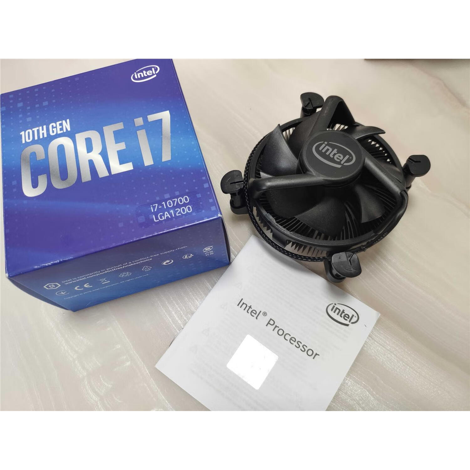 英特尔(intel)intel原装铜芯风扇 10700原装散热器 lga1200风扇 115x
