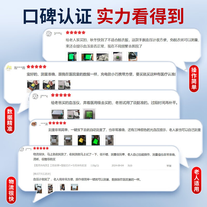 迈克凯尔【不准可退】手腕式电子血压计血压仪家用医用高精准血压测量仪器 【三甲医用级】三色彩屏+语音播报+充电套装