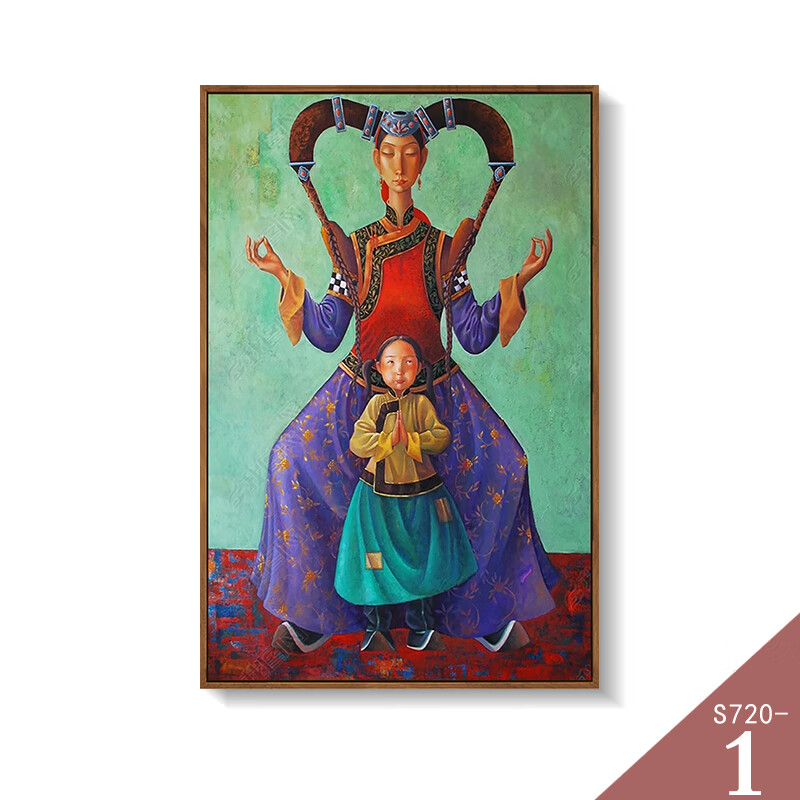 美识蒙古特色装饰画少数民族装饰画风情背景墙壁画内蒙古文化特色个性