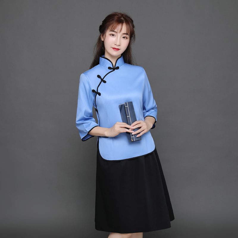 hkml民国学生装中国风套装民国校服民国风毕业班服五四青年装演出服女