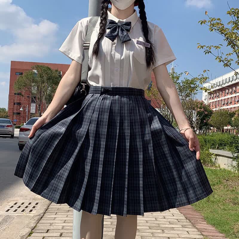 京蝌蝌jk制服少女心学生jk水手服日系校园女正统jk格裙制服短裙长裙