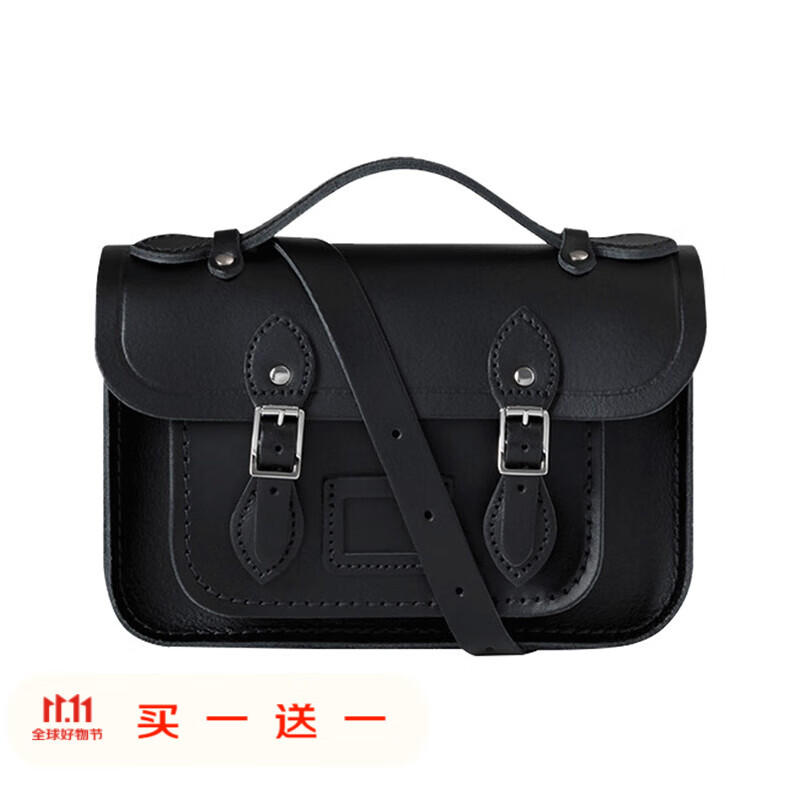 The Cambridge Satchel Company买一送一经典Mini牛皮斜挎邮差包精致手提包迷你复古单肩包 经典黑怎么看?