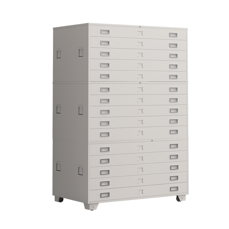 卡奈登 钢制底图柜文件柜资料柜地图柜工程图纸柜收纳柜多层抽屉柜 0号三节kwj22068