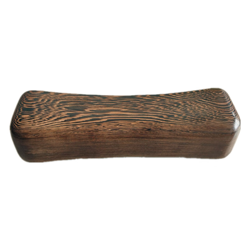 晶览木枕头颈椎枕实木睡枕硬枕头圆木枕红木颈枕枕头中老年用的枕头 鸡翅木实木方枕 单只 +布袋