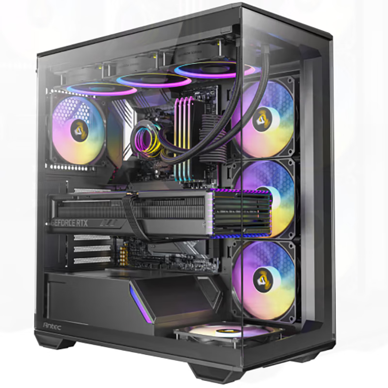 安鈦克（Antec）CX 200M CX 500M C3 CX 700 無(wú)立柱270° 黑白海景房 電腦家用游戲機箱多款可選 安鈦克 C3 海景房【黑色】 機箱+安鈦克泰坦TP 750W 金牌全模電源