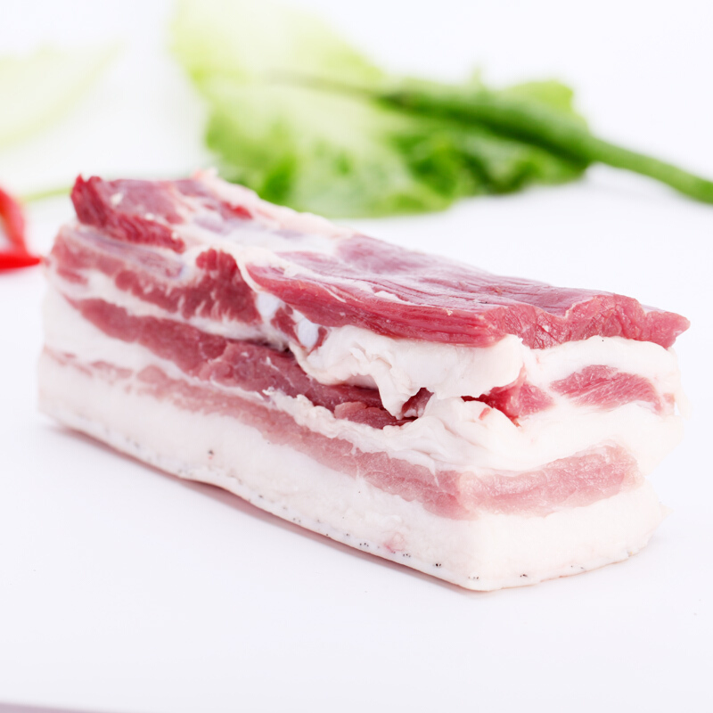 隆港汇 新鲜土猪肉农家养黑猪肉鲜肉五花肉真空包装新鲜猪肉 2000g