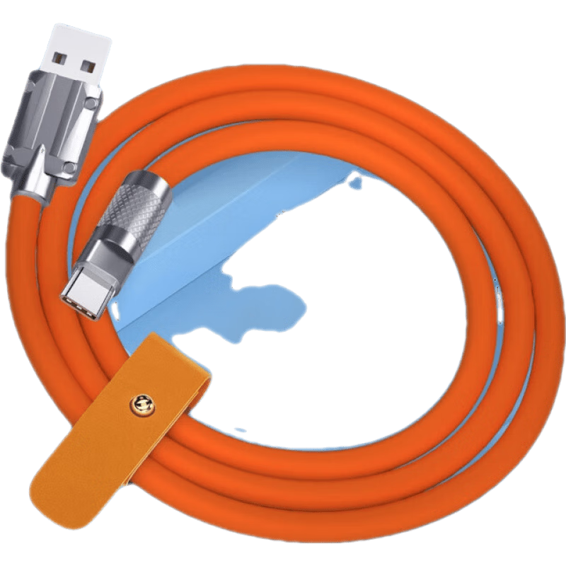 昊穆 适用小米华为闪充充电线液态硅胶数据线1米极客苹果14加粗神龙线