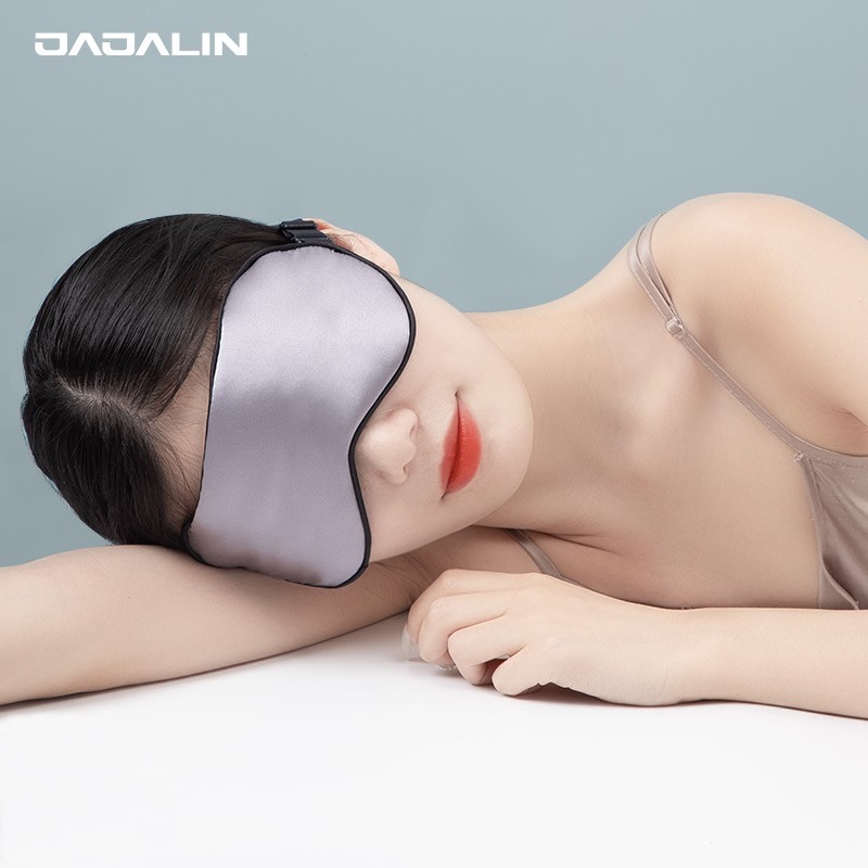 加加林 真丝眼罩 桑蚕丝眼罩男女通用睡眠遮光透气 太空灰