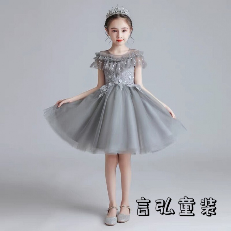 服儿童高端礼服主持人花童公主裙洋气小女孩蓬蓬女童钢琴演出服夏季