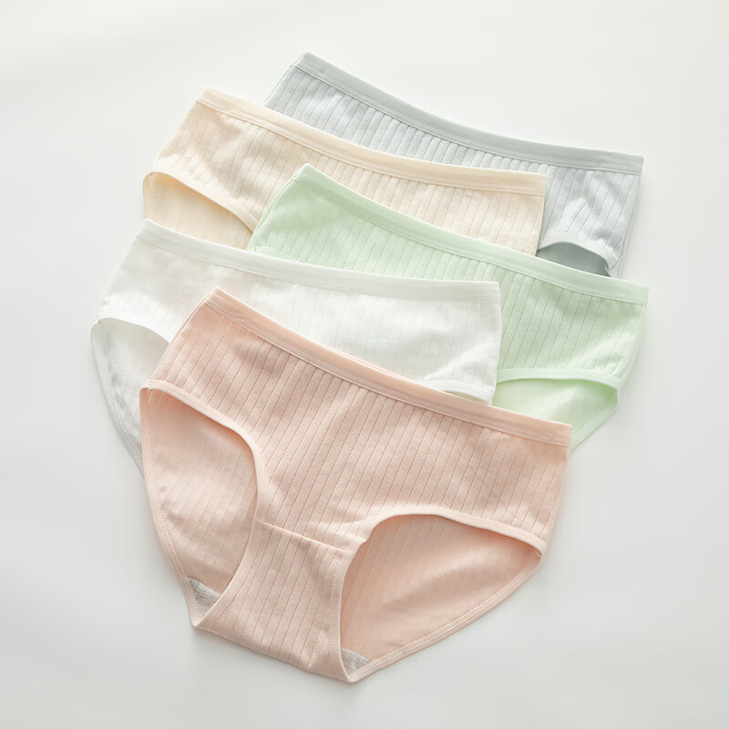 悸呓女童内裤发育期9-12岁日系莫兰迪简约中腰透气棉质裆薄款学生三角