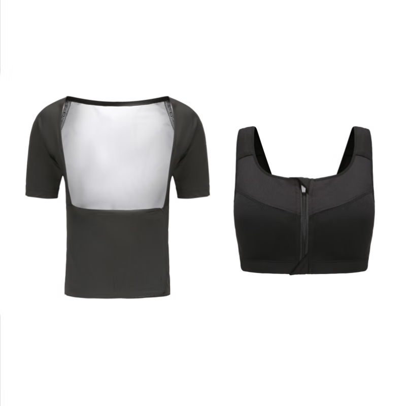 心菲痒暴汗服套装女春夏健身瑜伽服大码外套运动跑步爆汗裤出汗上衣