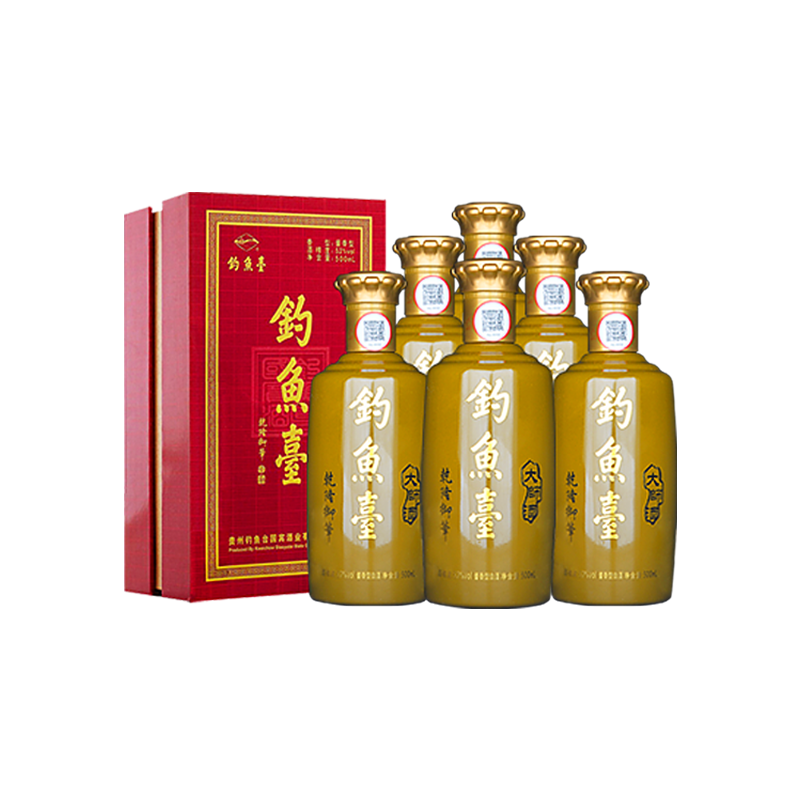 钓鱼台 大师酒 酱香型白酒 53度 500ml*6瓶 整箱装