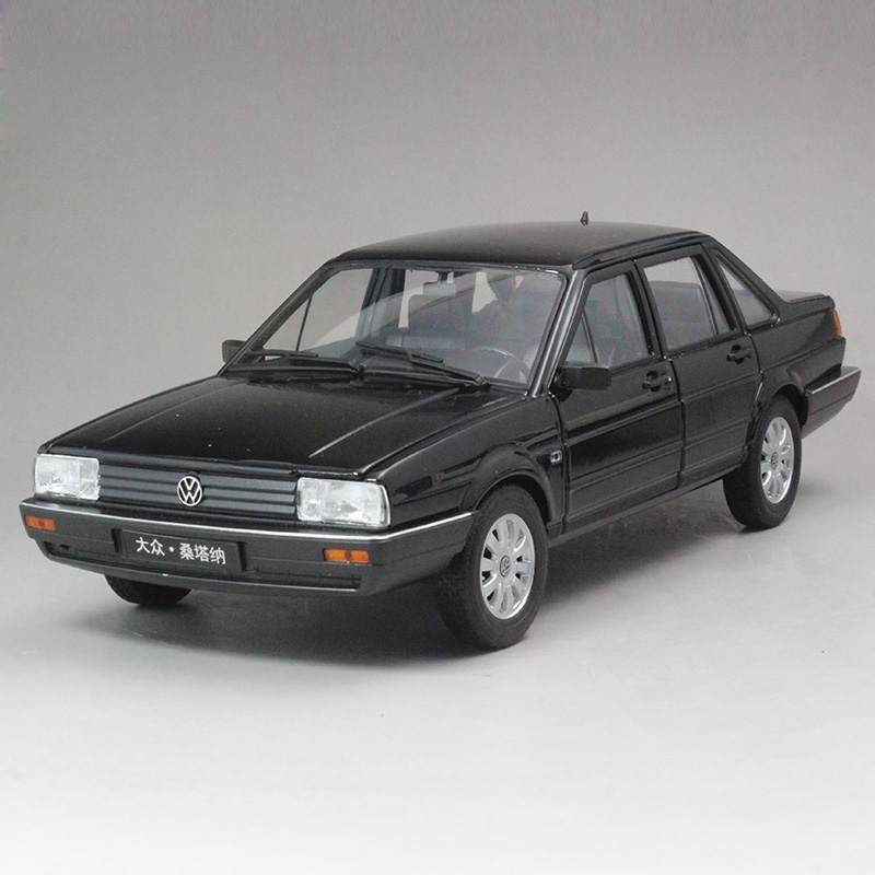 原厂1:18上海大众车模型桑塔纳普桑汽车模型2000仿真合金老款车模摆件