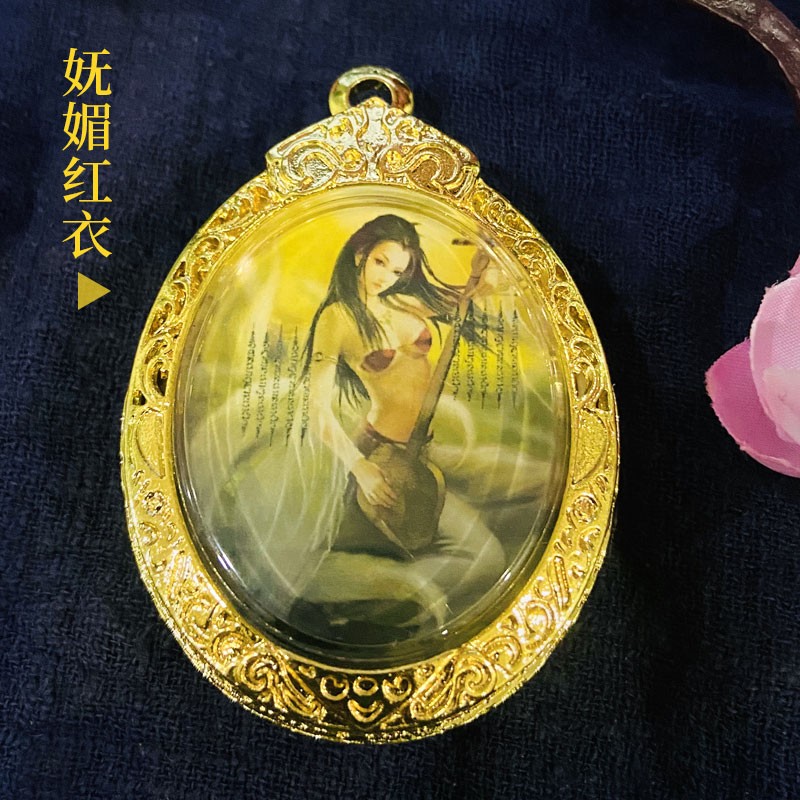 时乾 泰国佛牌九尾狐仙吊坠 锁心增魅力挽回感情分手和合项链 妩媚