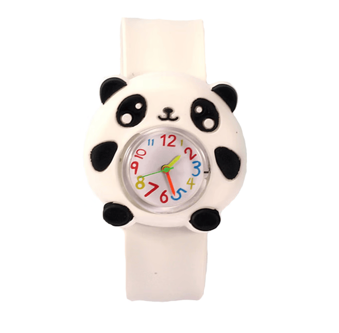 玩具手表5岁儿童女孩子可爱卡通幼儿小学生电子表新年礼物 白色熊猫