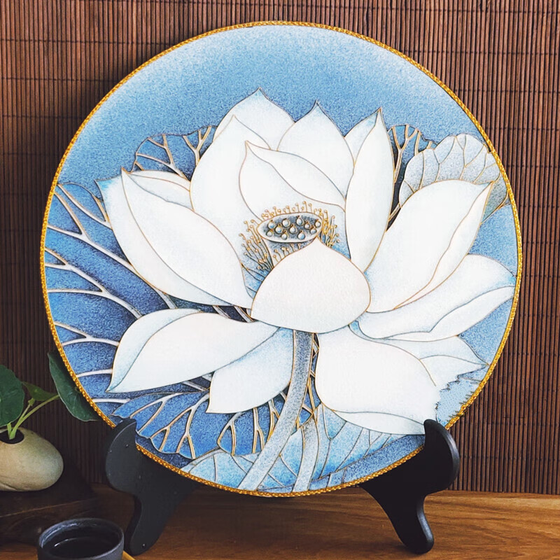 帝兰慕掐丝珐琅画掐丝珐琅景泰蓝工艺画材料套装金丝彩沙手工视频荷花