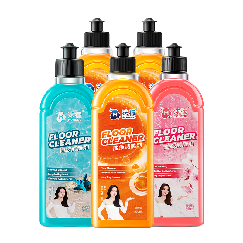 沫檬地板清洁剂500ml*5瓶 拖地瓷砖地板清洗剂 洗地机清洁液去污杀菌