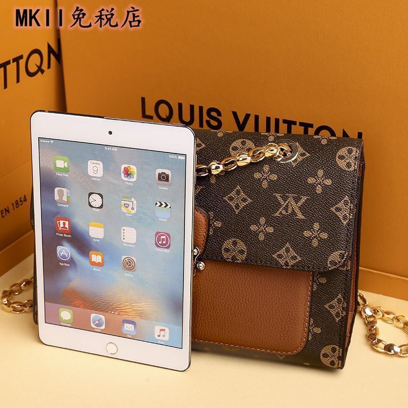 酷奇袋鼠酷奇女包轻奢真皮女士包包2026新款潮时尚链条单肩斜跨女包小方包 酷奇 黑色