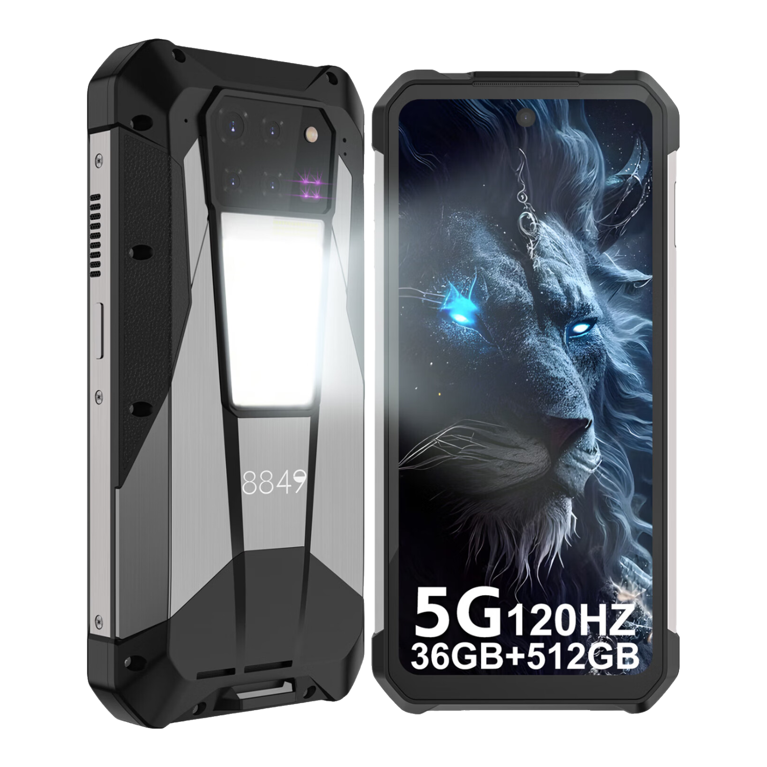 8849【廠家直發(fā)】坦克 tank3 pro 投影23800毫安超大電池120W快充三防5G外賣手機(jī)（防塵 防水 防摔） 18GB+512GB