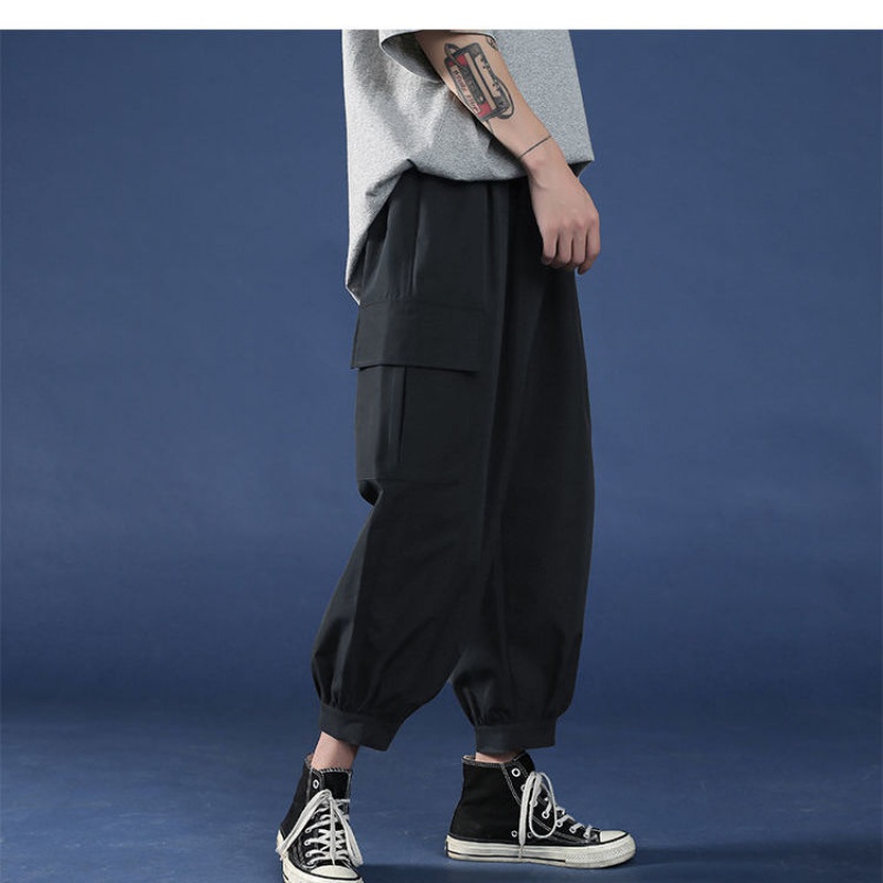 楠语秋(nanyuqiu)春春秋工装裤男灯笼裤宽松束脚休闲裤港风百搭学生