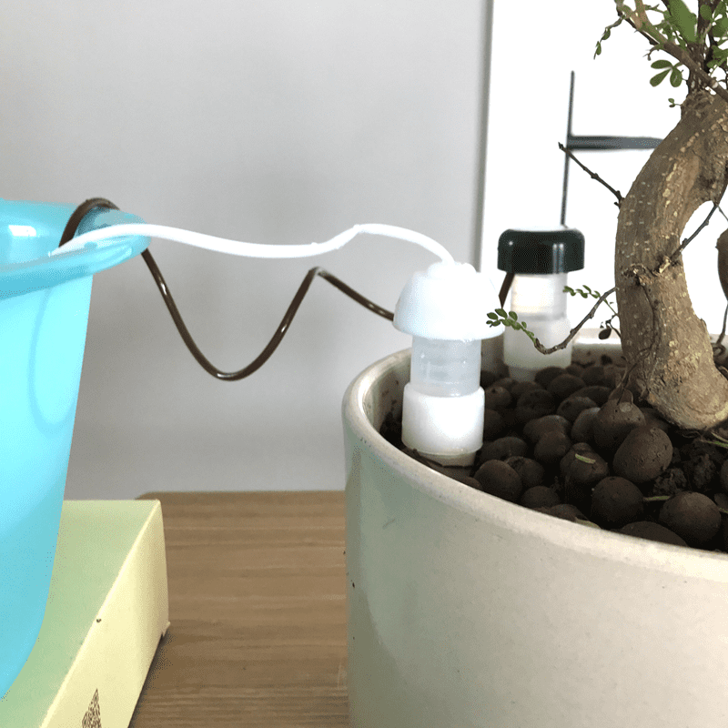 滴水器渗水器家用自动浇花器可调节流速滴灌懒人浇地浇水神器 白色有