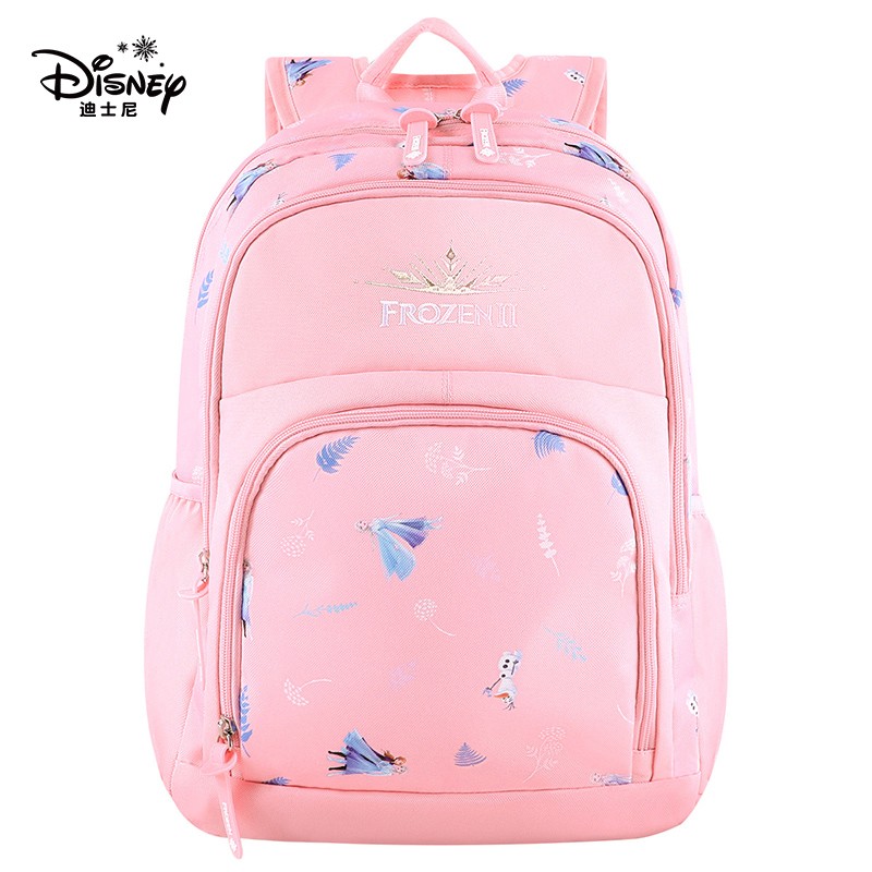 迪士尼（Disney）书包女 透气减负儿童背包 小学生1-3年级书包 冰雪奇缘系列 FP8362A粉色