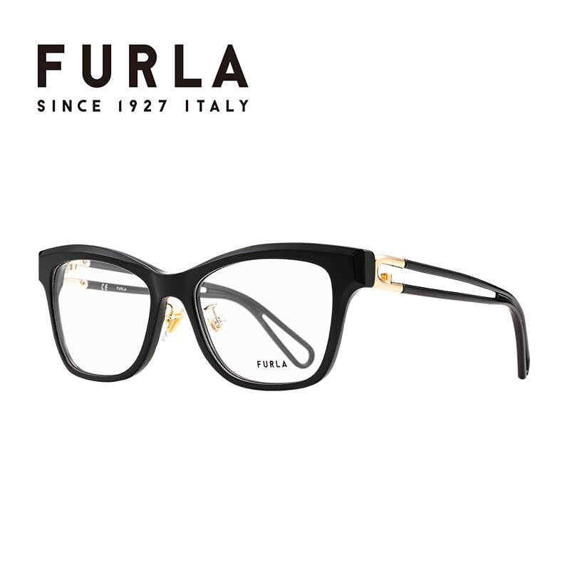 FURLA女全框板材近视眼镜框VFU438I 亮黑色 53 怎么样,好用不?