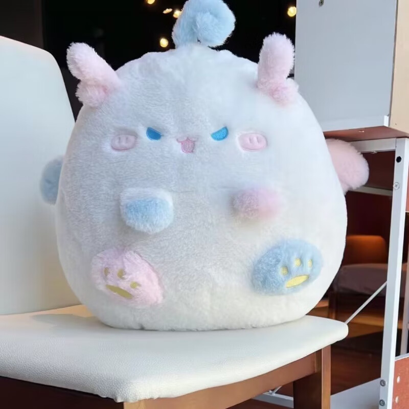 龙毛绒玩具高颜值可爱龙公仔迷你版玩偶睡觉抱枕学生宿 墩墩龙白一只