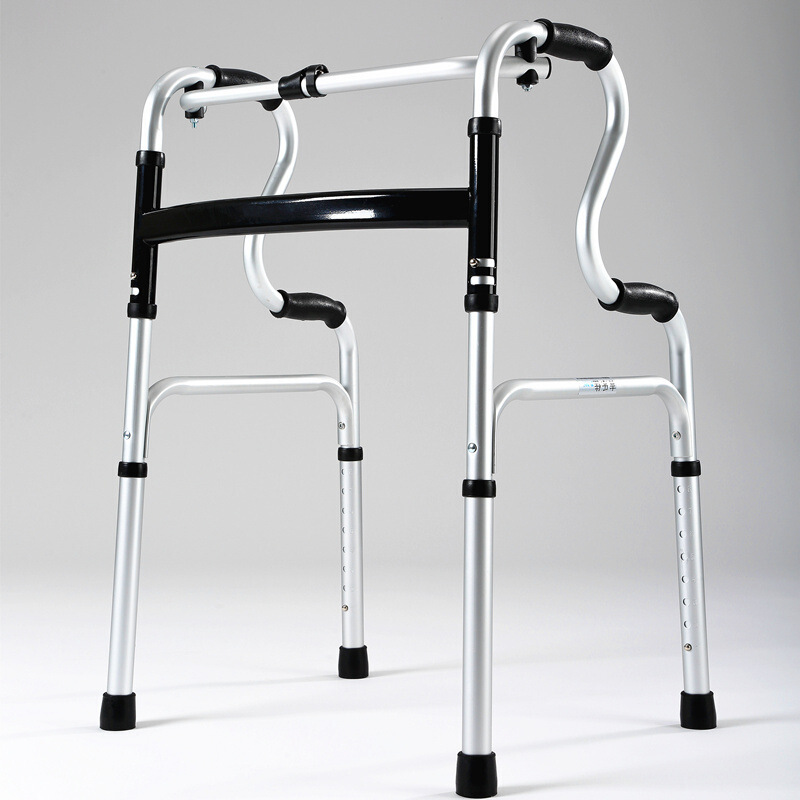 助行器助走器四脚拐杖恒达康老人助行器残疾人带轮带座助行助步器 7201