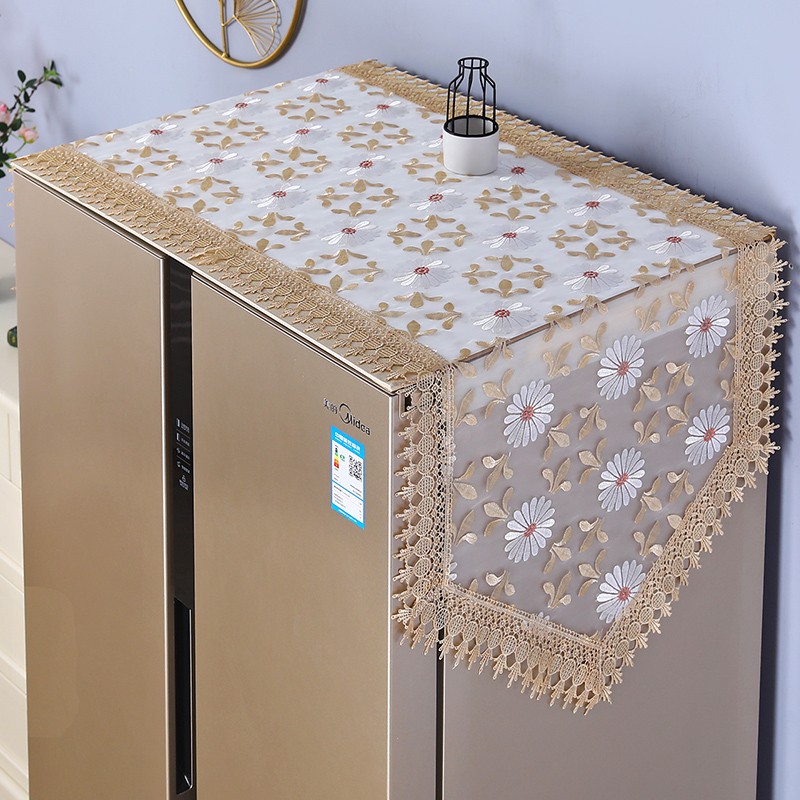 庭漫伊(tingmanyi) 冰箱防尘罩单双开门北欧简约现代家用冰箱盖布巾