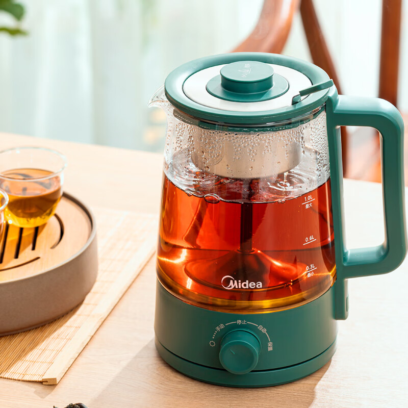 美的（Midea）养生壶煮茶壶泡茶1L复古喷淋式蒸汽煮茶器小型办公室烧水壶煮茶烧水一体电热水壶花茶壶蒸茶器 【旋钮+自动保温】MK-ZC10X1-103属于什么档次？