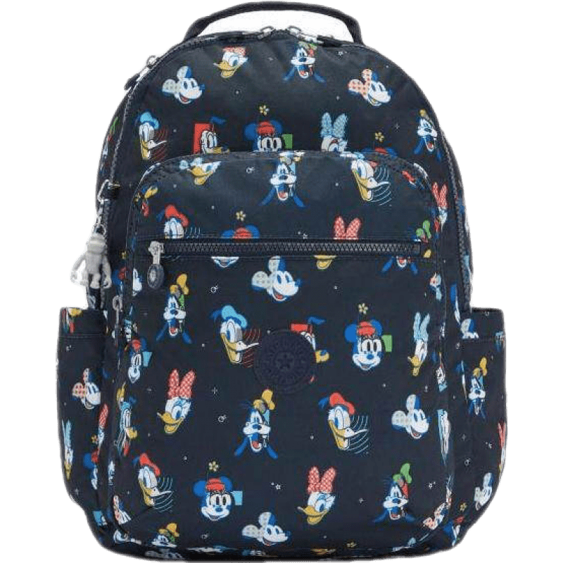 凱浦林(Kipling)奢侈品潮牌女包雙肩包可手提學(xué)生包拼色可愛(ài)補課包簡(jiǎn)約KI4853 BJ Team Mickey