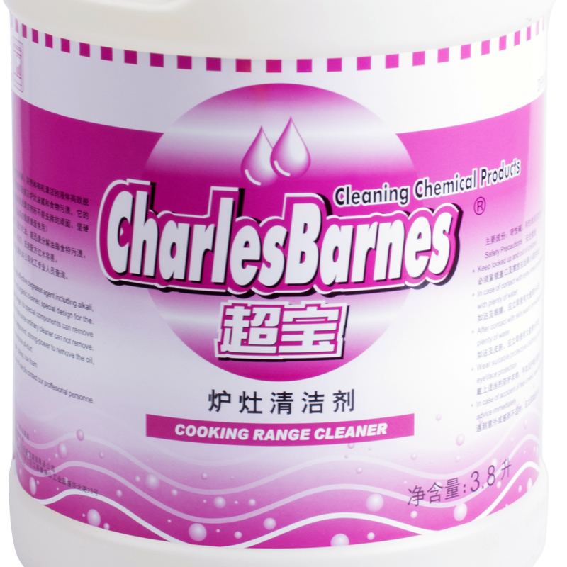 超宝炉灶清洁剂3.8升大瓶厨房台面墙面油烟机清洗除油除垢清洗液 4瓶1箱装