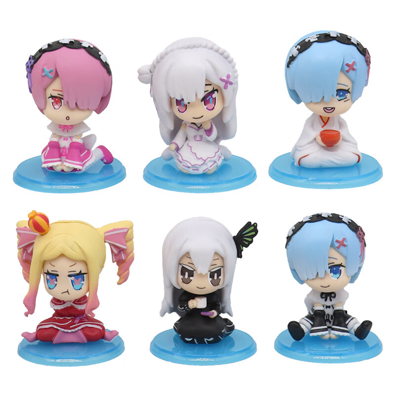 从零开始异生活女仆q板蕾姆雷姆拉姆周边车载摆件扭蛋娃娃机 q版蕾姆