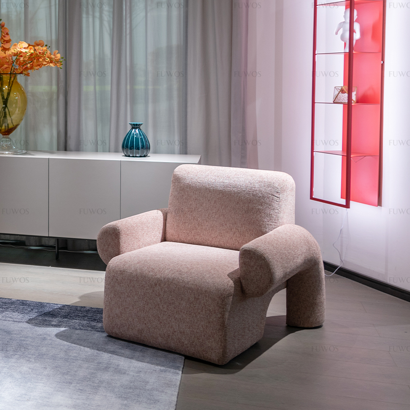 fuwos富沃斯黛西椅特色设计师款休闲沙发椅舒适大气客厅书房布艺椅 f1
