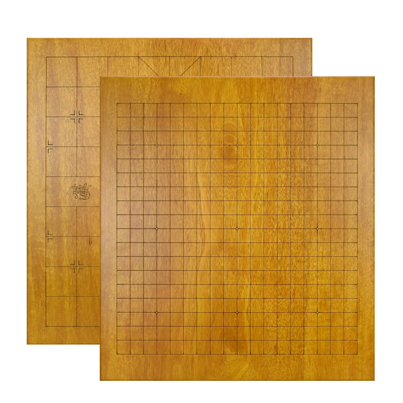 御圣 圍棋中國(guó)象棋盤(pán) 雙面兩用黃檀實(shí)木獨(dú)木42mm厚 黃檀圍象雙面盤(pán)+B雙+金絲栗木罐